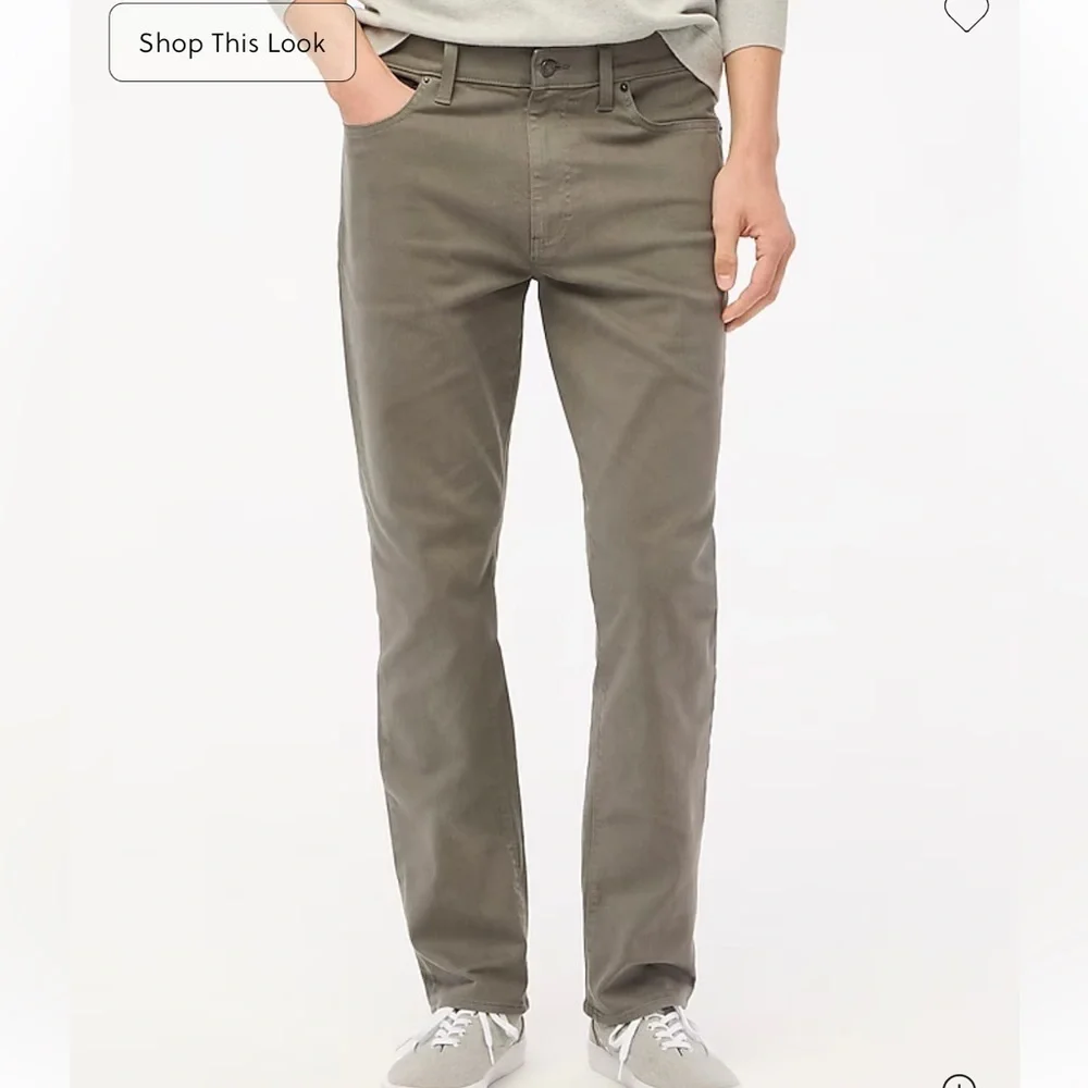 J crew dusty charcoal Straight-fit garment-dyed five-pocket pant
